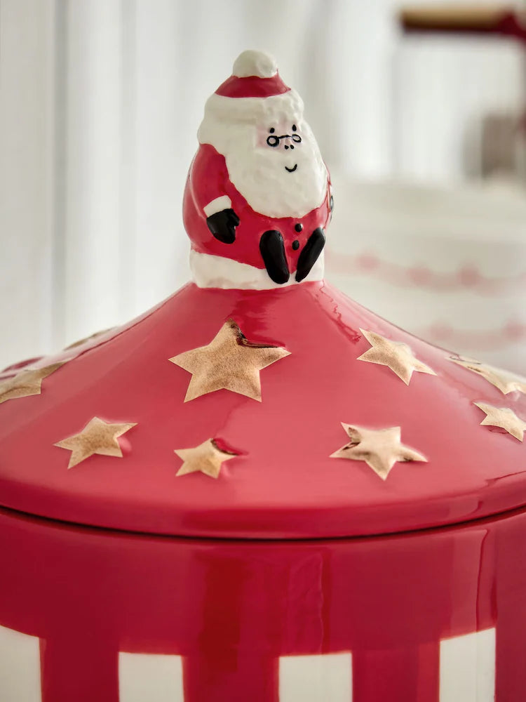 Next Uk Red Santa Treat Jar AW2-240