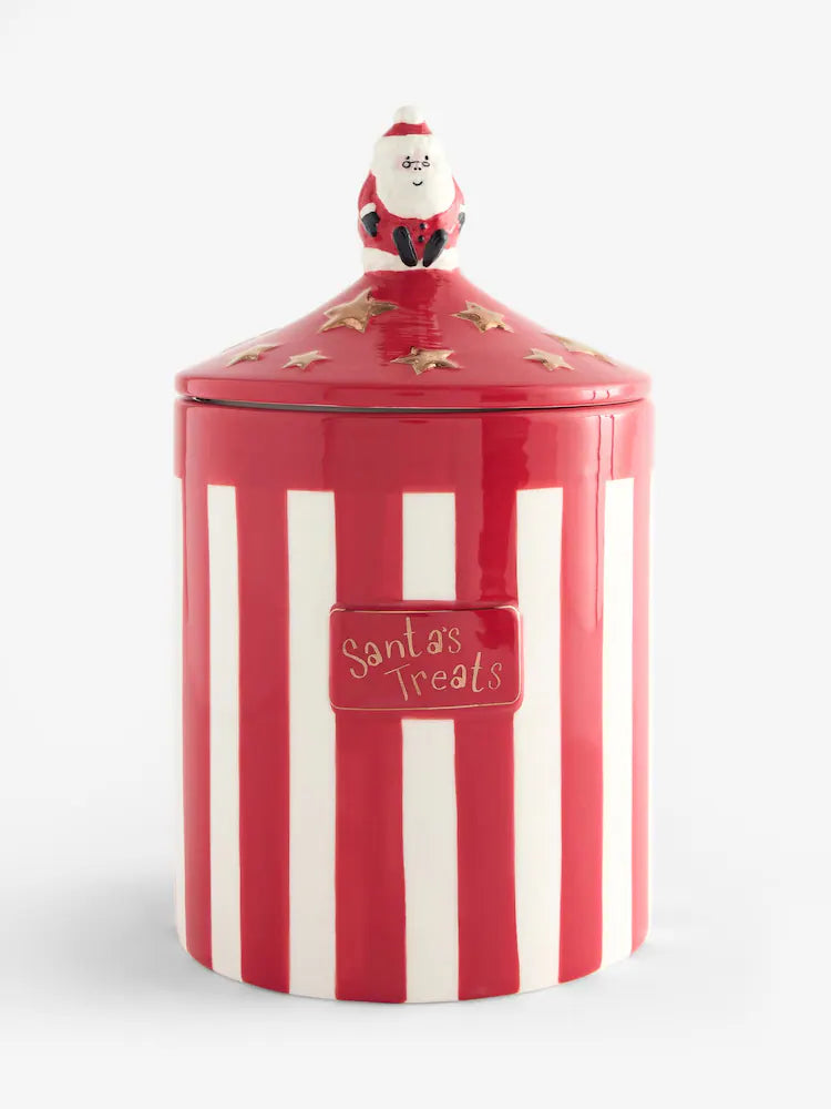 Next Uk Red Santa Treat Jar AW2-240