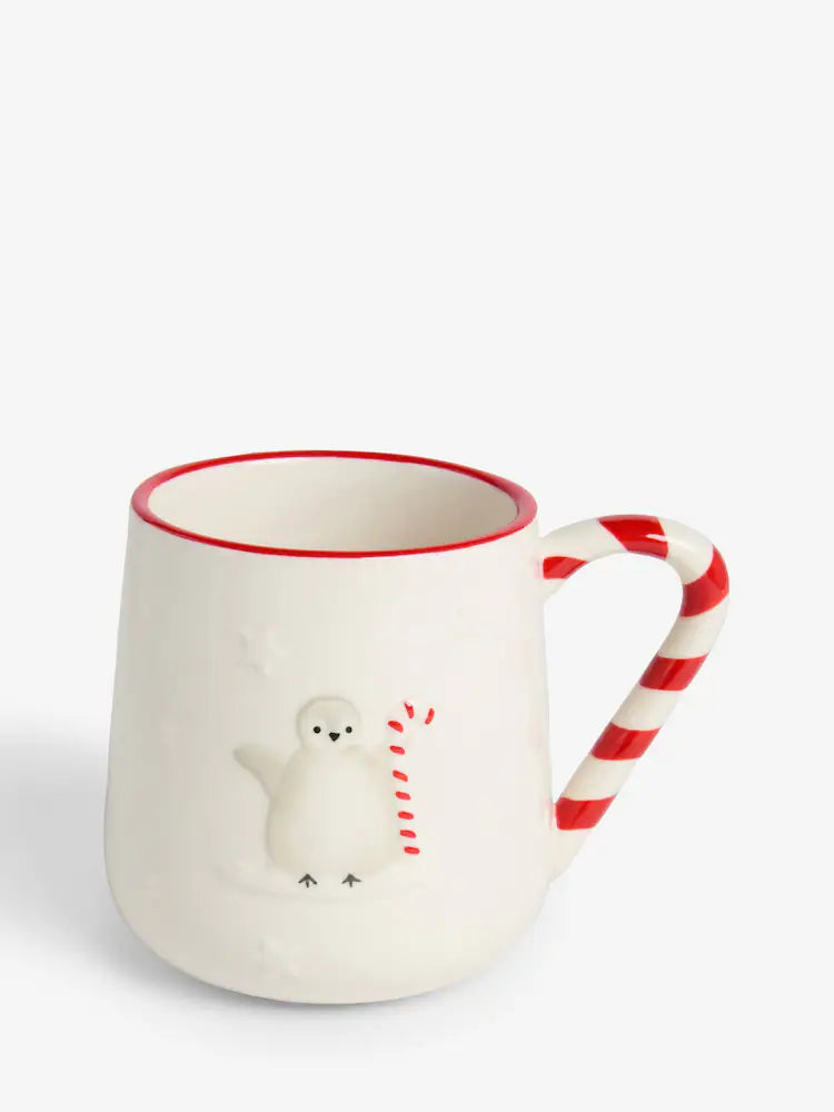 Next Uk Natural Christmas Penguin Mug