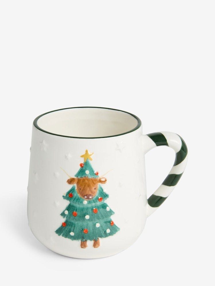 Next Uk Natural Christmas Hamish Mug AW2-549