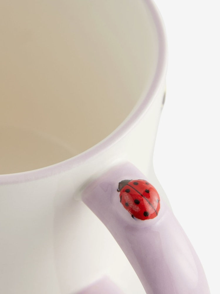 Next Uk Purple Floral Wildlife Mug E07-051