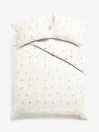 Next Uk Red/Black Heart Bows Reversible Duvet Cover and Pillowcase Set