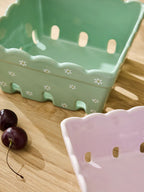 Next Uk Set of 2 Green floral Berry Storage Baskets