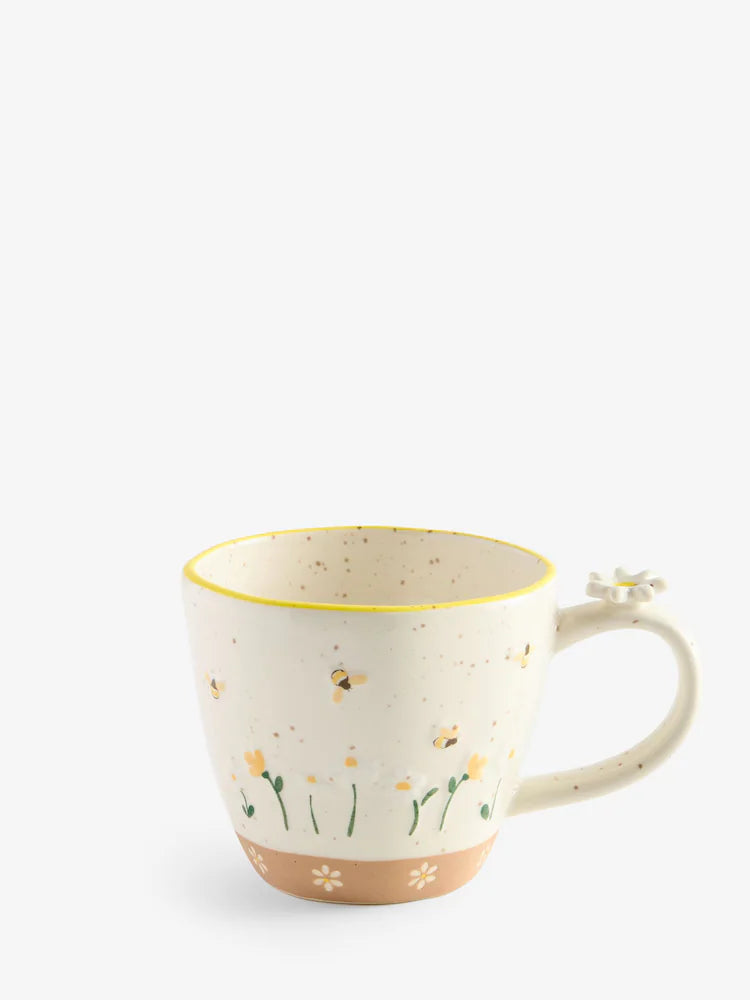 Next Uk Natural Maisie Floral Print Mug