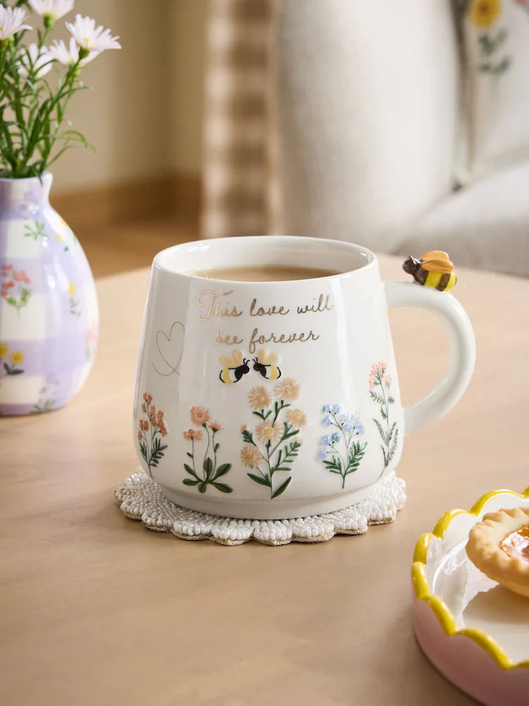 Next Uk Pastel Floral Love Bee Mug