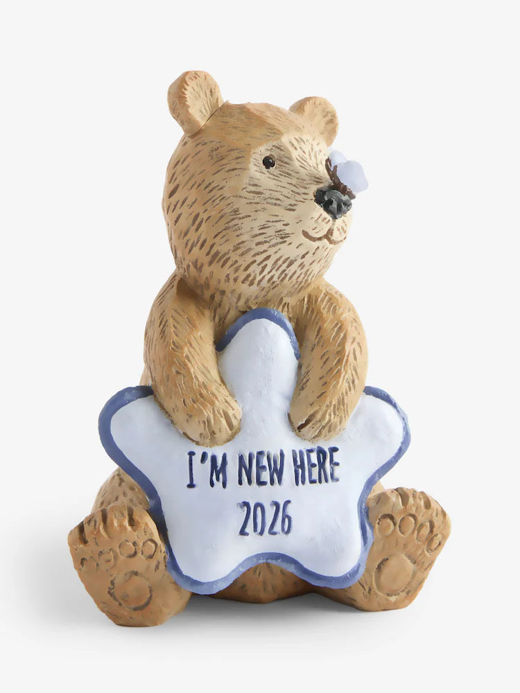 Next Uk Blue Baby Boy Born in 2026 Bear Ornament