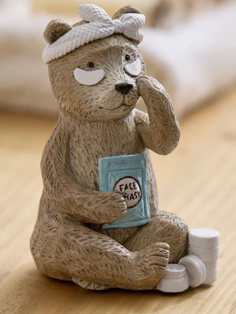 Natural Bertie Bear Bathroom Ornament