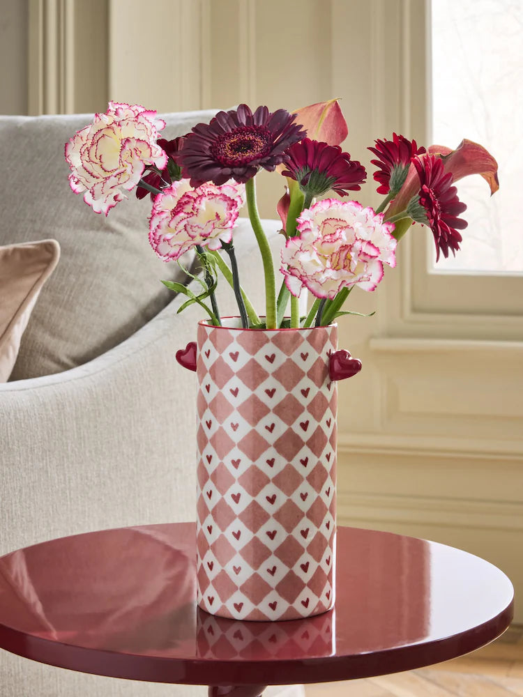 Next Uk Pink Ceramic Heart Vase