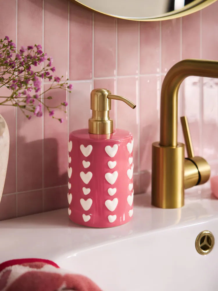 Next Uk Pink Heart Soap Dispenser