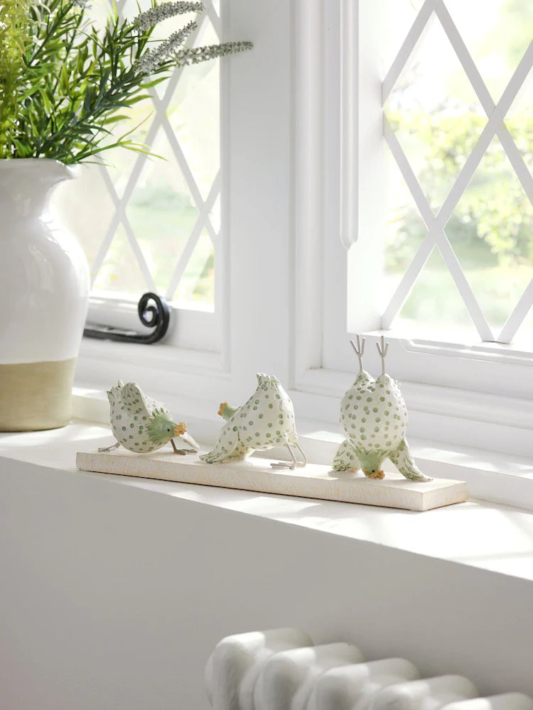 Next Uk Sage Green Yoga Chicken Ornament