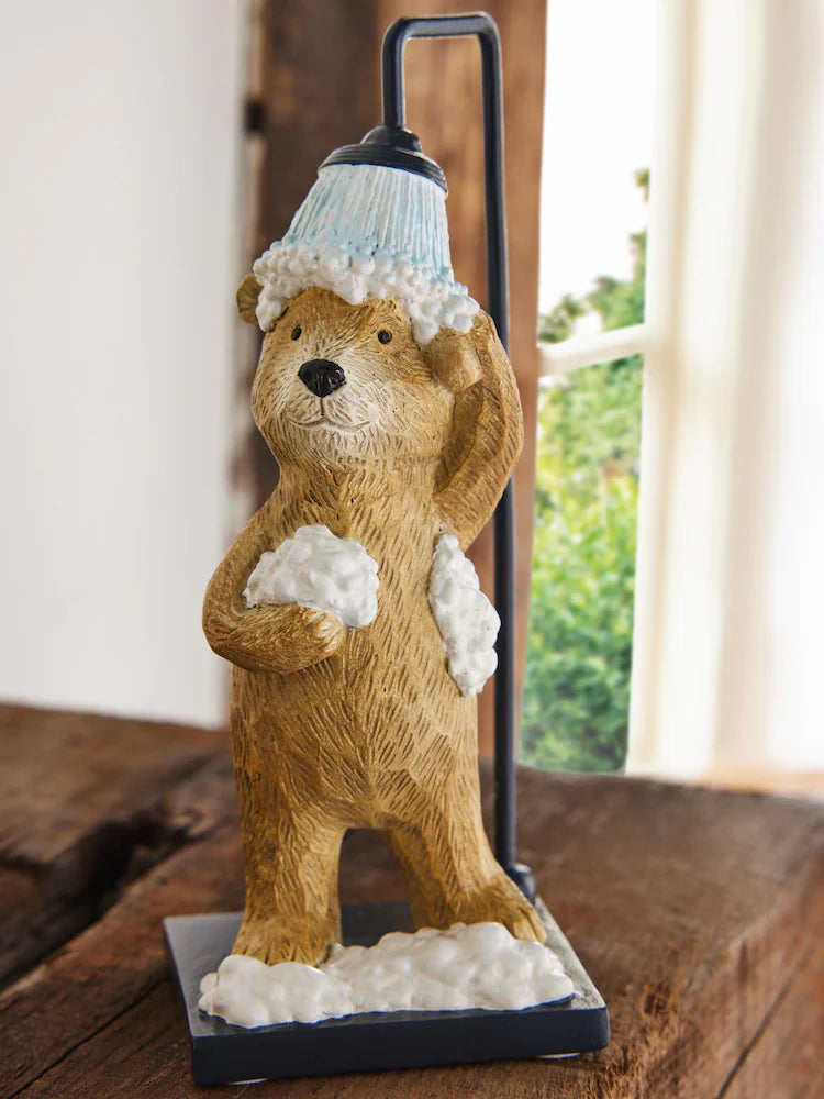 Next Uk Natural Bertie Bear Shower Bathroom Ornament (h12.5cm)
