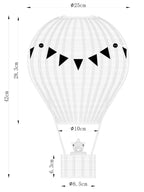 Preorder White and Pink Unicorn Hot Air Balloon Easy Fit Ceiling Light Shade