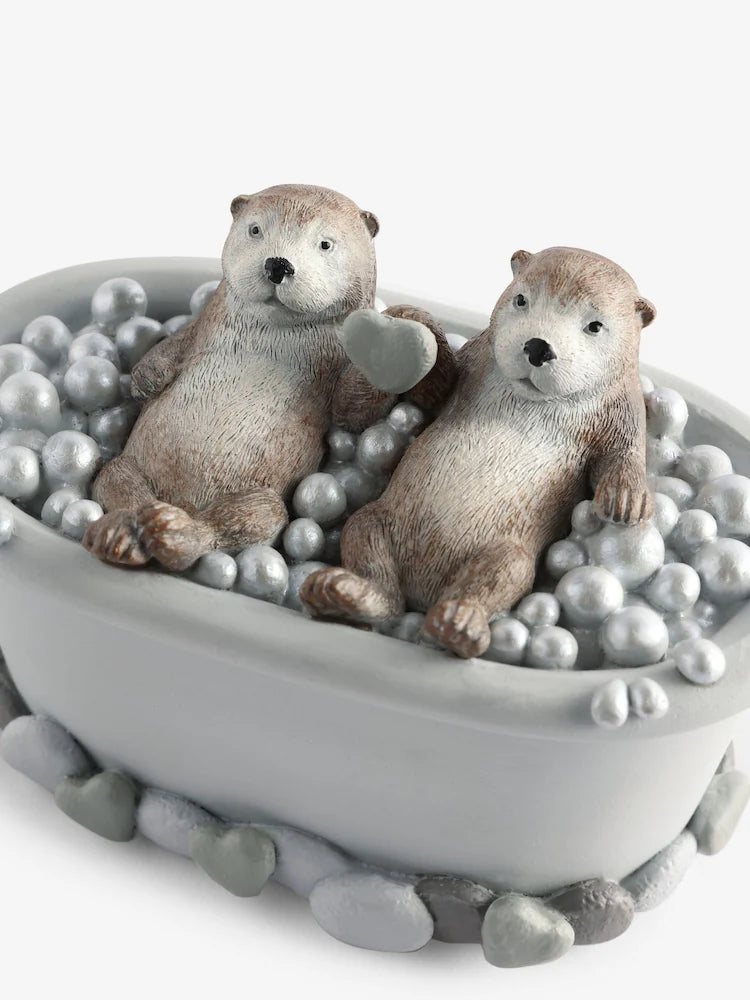 Next Uk Grey Otters Bathroom Ornament (h=8)