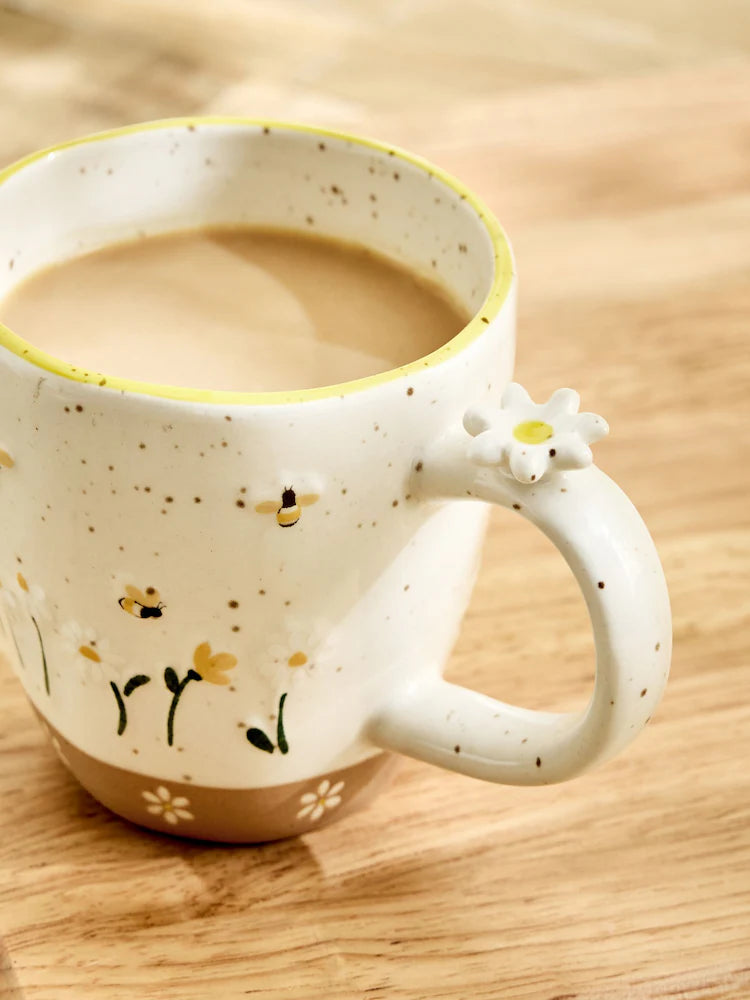 Next Uk Natural Maisie Floral Print Mug