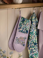 Next UK Purple Garden Houses Oven Gloves