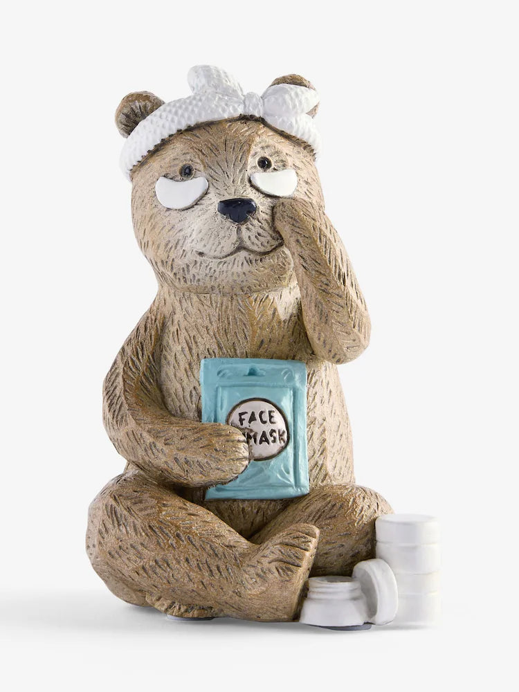 Natural Bertie Bear Bathroom Ornament