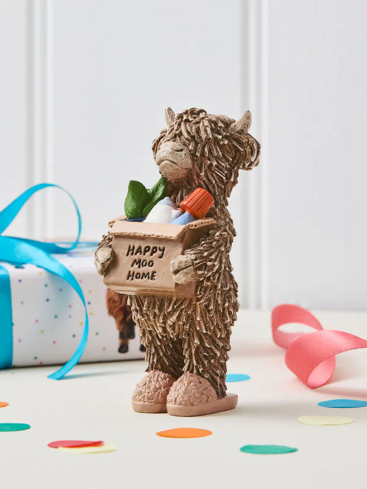 Next Uk Natural New Home Hamish The Highland Cow Ornament (H=12cm)