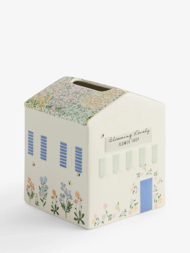 Next Uk Maisie Flower Shop Ceramic Tissue Box Cover