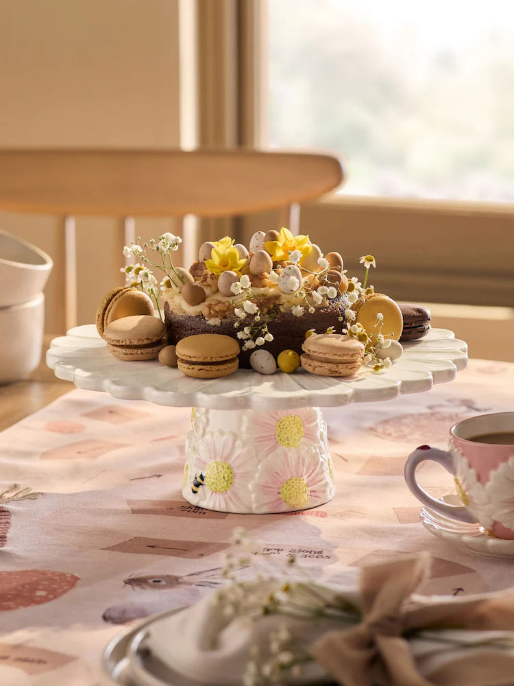 Next Uk White Flower Wildlife Cake Stand