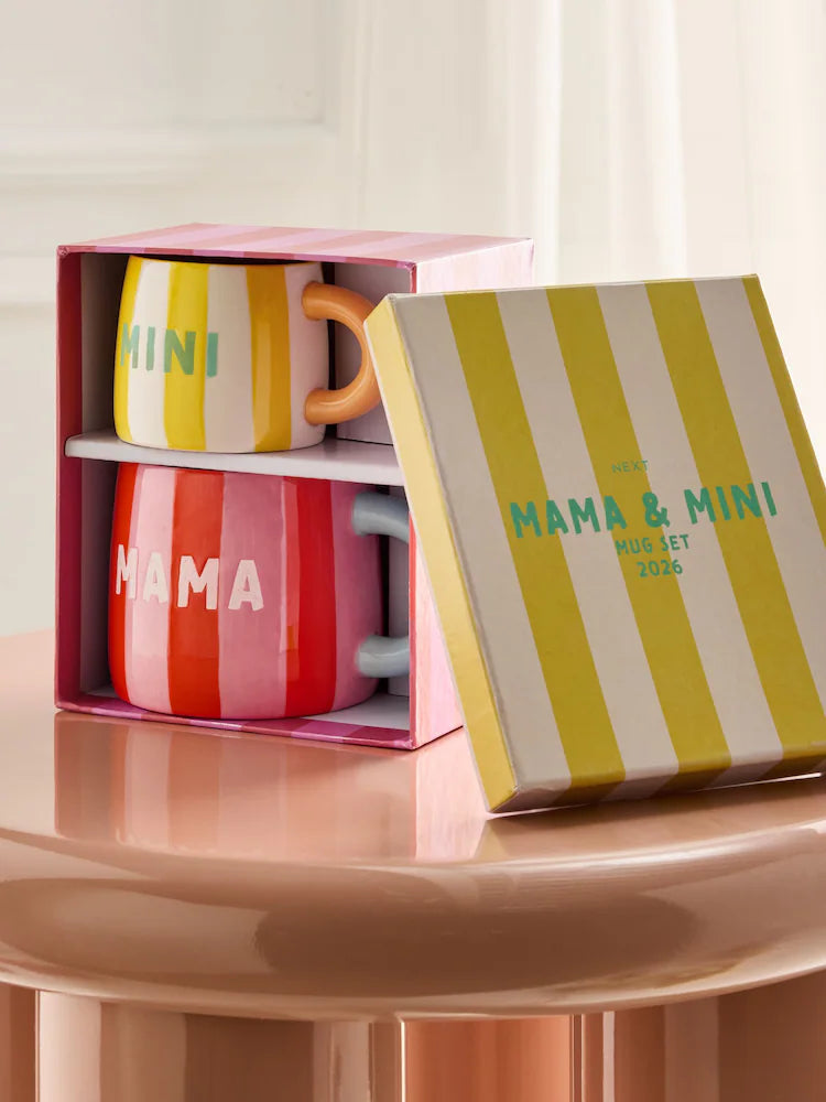 Next Uk Bright Mama and Mini Est 2026 Mug Set