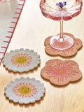 Next Uk Set of 4 Pink Floral Beaded Coasters