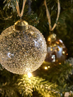 Next Uk Set of 9 Gold Luxe Glass Christmas Baubles (Diameter 80cm)