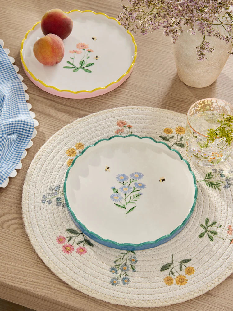 Next Uk Set of 2 Blue and Pink Maisie Floral Print Side Plates