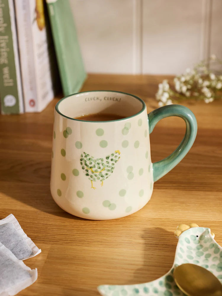 Next Uk Sage Green Chicken Mug