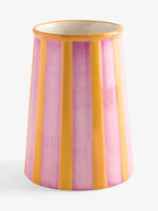 Pink Stripe Utensil Pot
