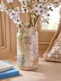 Next Uk Pastel Patchwork Spring Floral Ceramic Vase