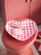 Next Uk Pink Chequerboard Heart Storage Tray