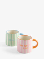 Next Uk Set of 2 Brights Mr and Mrs Mug Gift Set
