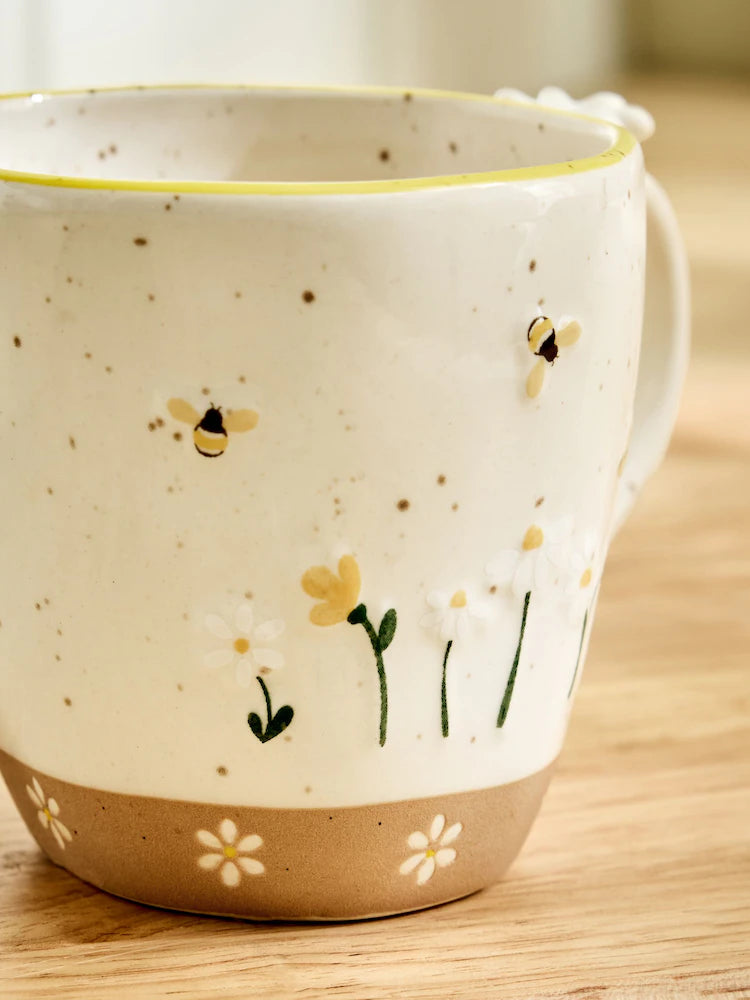 Next Uk Natural Maisie Floral Print Mug