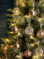 Next Uk Set of 9 Gold Luxe Glass Christmas Baubles (Diameter 80cm)
