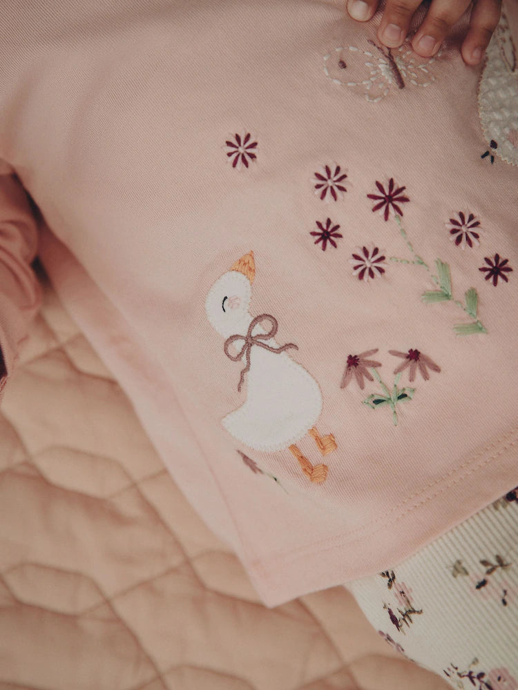 Preorder Next Uk Pink Bunny Long Sleeve Top and Leggings Baby 2 Piece Set (0mths-2yrs)