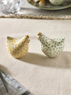 Next Uk Sage Green Pat and Peggy Chicken Salt and Pepper Shakers