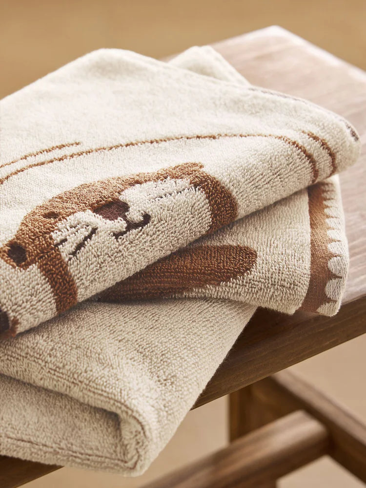 Next Uk Natural Otter Heart Towel