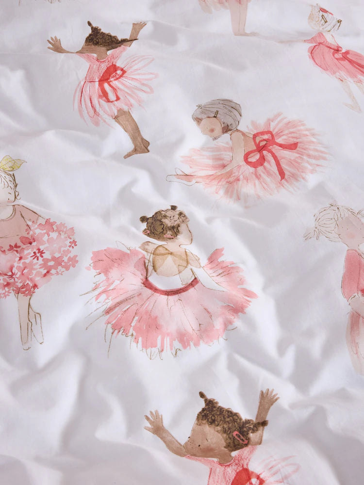 Preorder 2 Pack Pink Ballerina Duvet Cover and Pillowcase Set