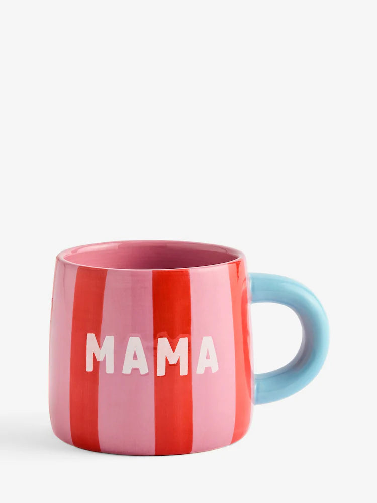 Red/Pink Stripe Mama Mug
