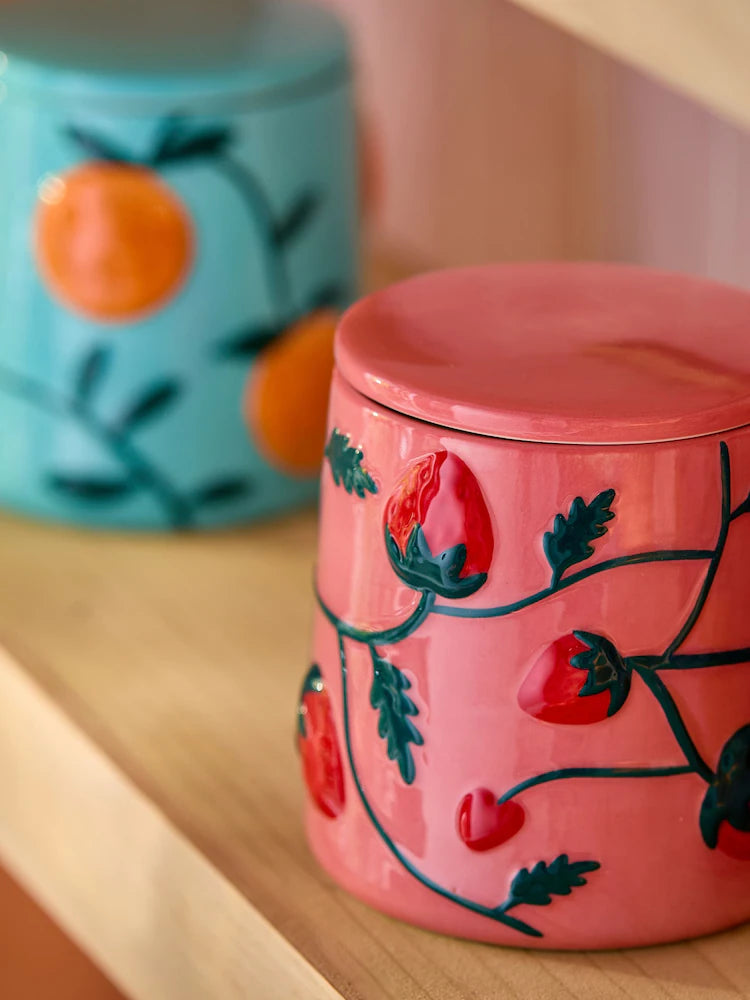 Set of 3 Multi Loreto Fruit Storage Jars