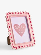 Next Uk Pink Hearts Ceramic Photo Frame (7x5 inches)