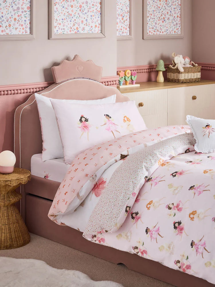 Preorder 2 Pack Pink Ballerina Duvet Cover and Pillowcase Set