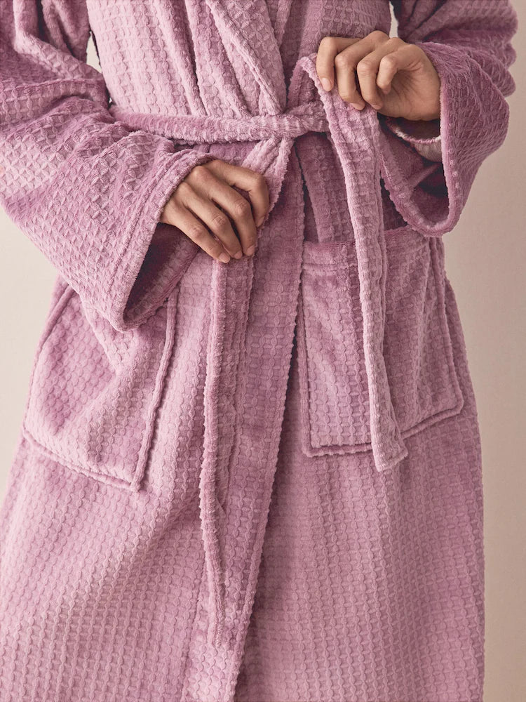 Next Uk Pink Waffle Cosy Robe