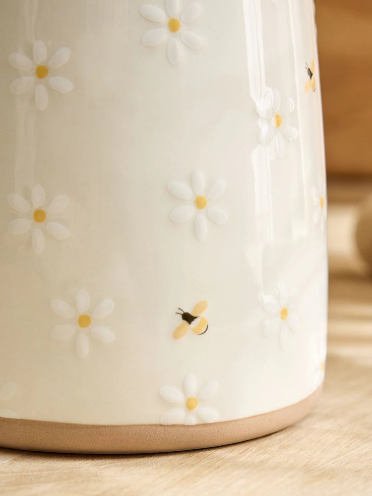 Next Uk Natural Floral Ceramic Utensil Pot