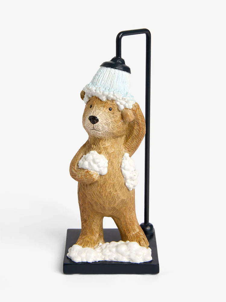 Next Uk Natural Bertie Bear Shower Bathroom Ornament (h12.5cm)