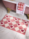 Next Uk Pink Heart Bath Mat (50x80cm)