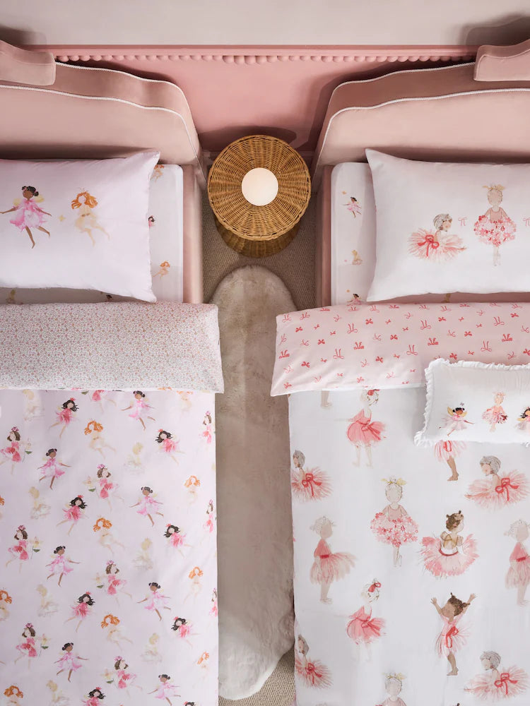 Preorder 2 Pack Pink Ballerina Duvet Cover and Pillowcase Set