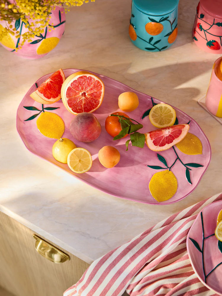 Pink Loreto Lemon Platter