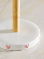 Next Uk Pink Heart Ceramic Kitchen Roll Holder