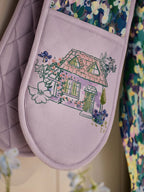 Next UK Purple Garden Houses Oven Gloves